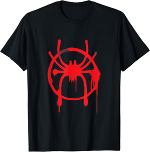 Marvel Spider-Man Into The Spider-Verse Red Icon Small T-Shirt - T-Shirt | Black