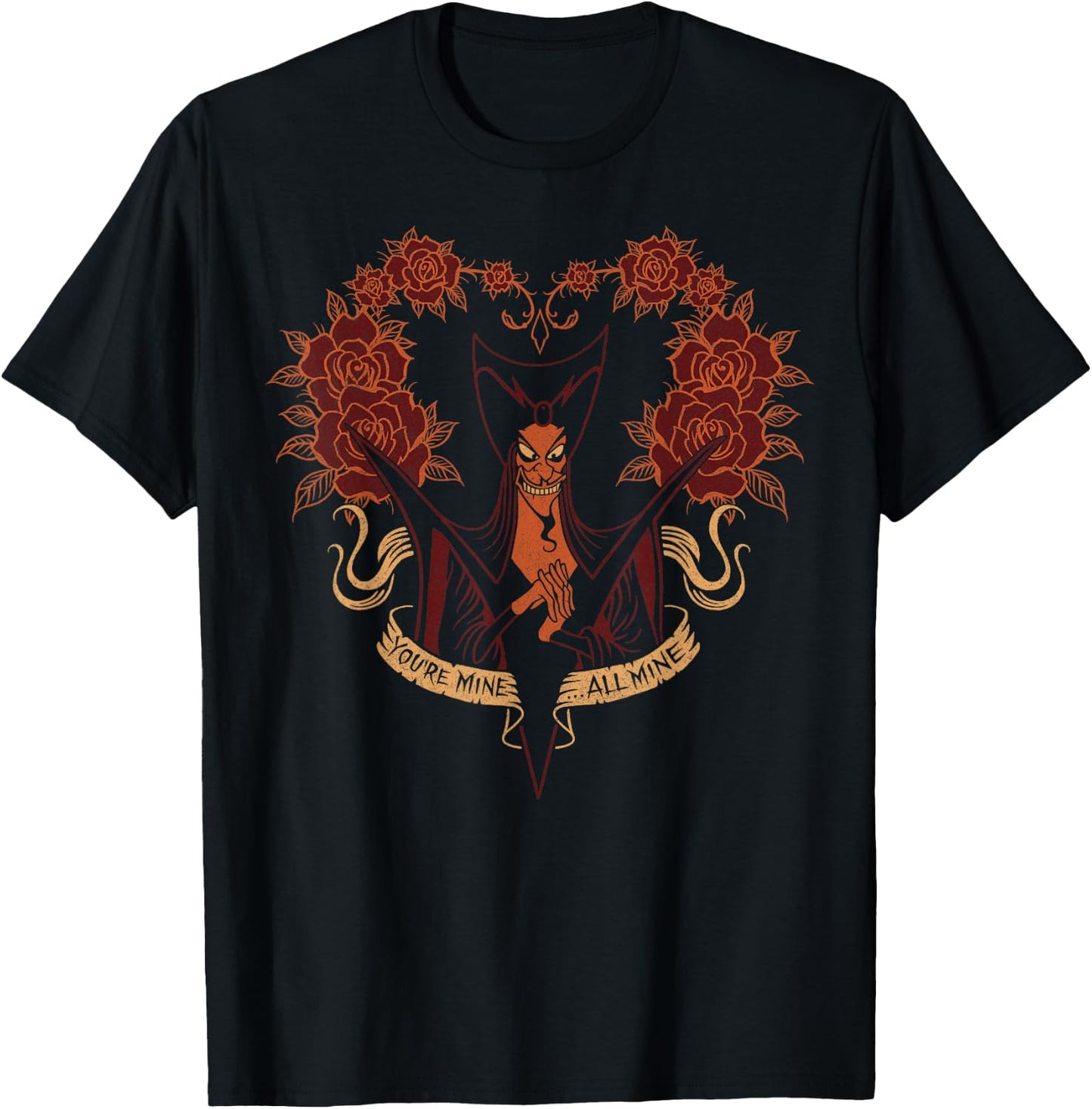 Disney Villains Valentine's Day Jafar You're Mine All Mine T-Shirt - T-Shirt | Black