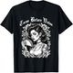 Tacos Before Vatos Sad Chola Latina Chicana Floral T-Shirt - T-Shirt | Black
