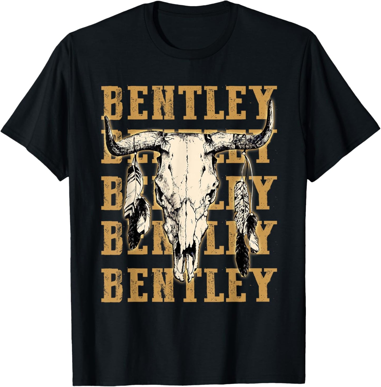 Bentley Proud Last Name Lovers Vintage Art Awesome Apparel T-Shirt - T-Shirt | Black