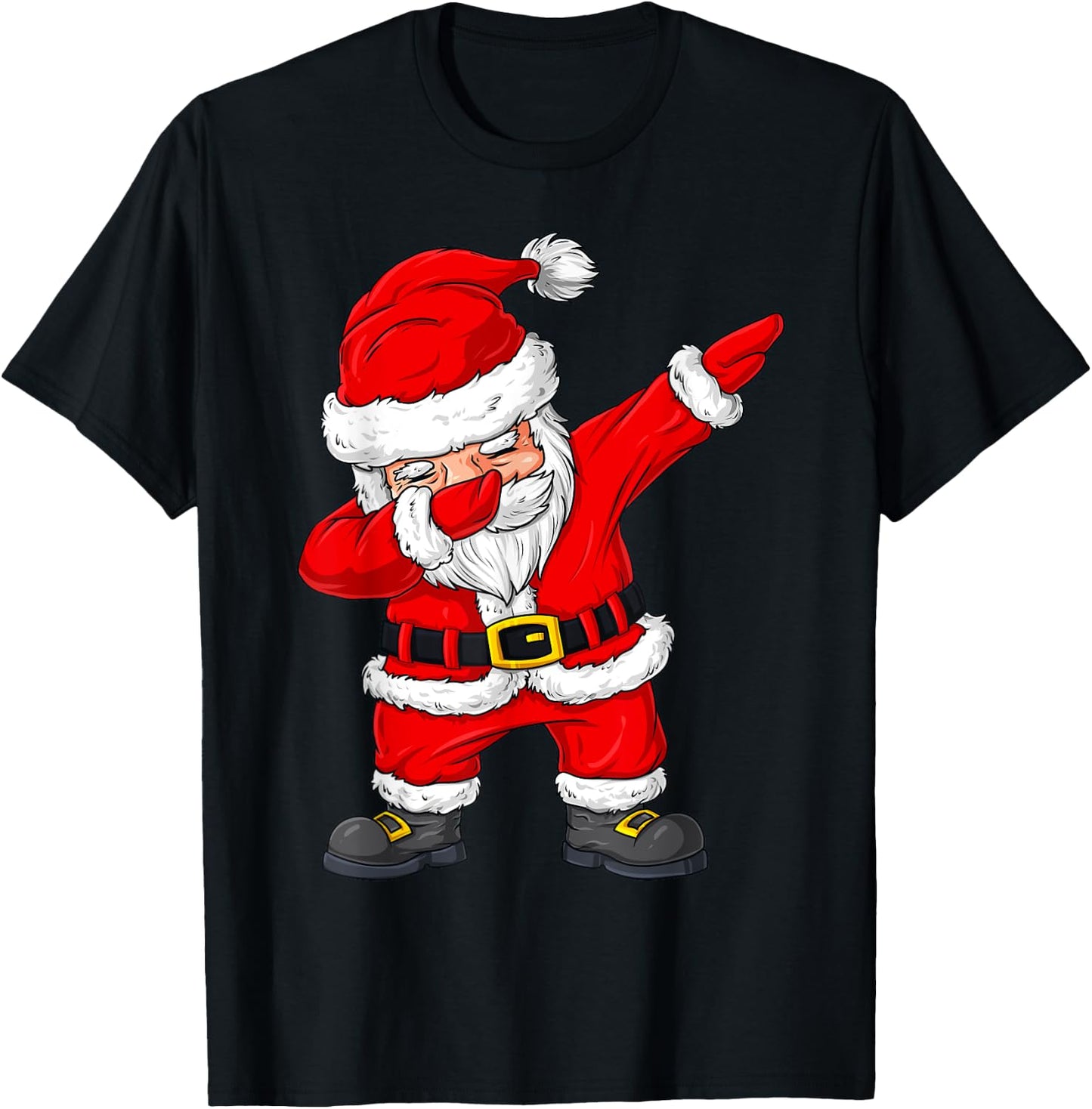 Christmas Dabbing Santa Claus Boys Girls Kids Xmas Dab T-Shirt - T-Shirt | Black