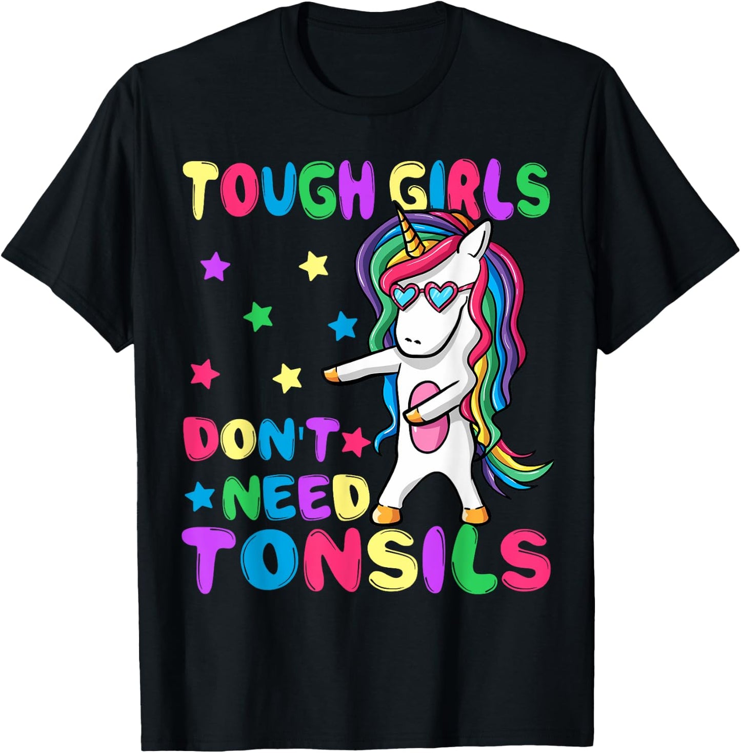 Tough Girls Don't Need Tonsil Removal Surgery Recovery gift T-Shirt - T-Shirt | Black