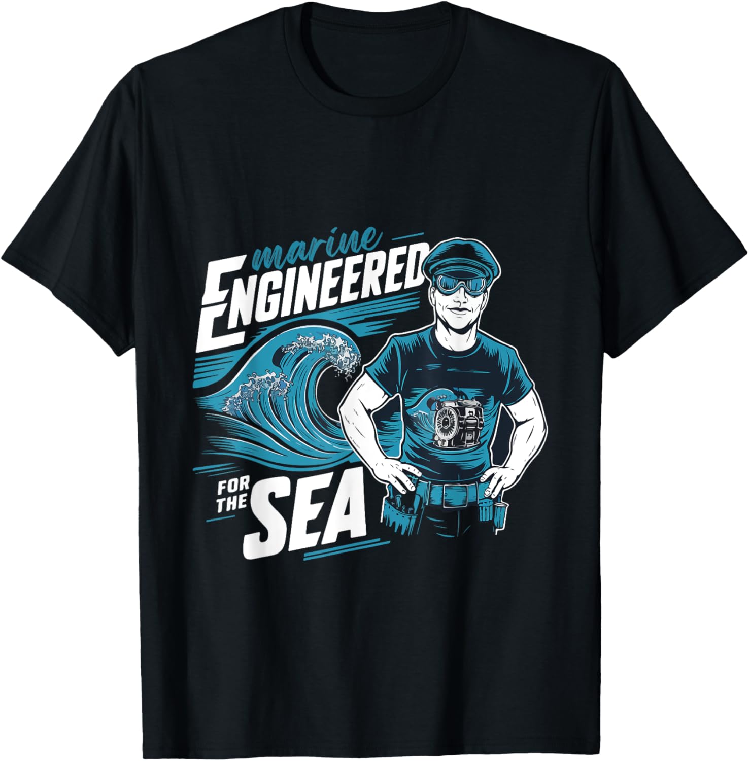 Sea Engineer Mechanical Engineering T-Shirt - T-Shirt | Black