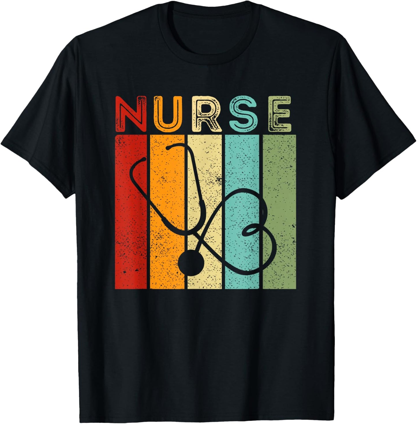 Funny Medical Practitioners Doctor Nurse Gifts Vintage Nurse Retro RN Nursing Student Graduation Men Women T-Shirt - T-Shirt | Black