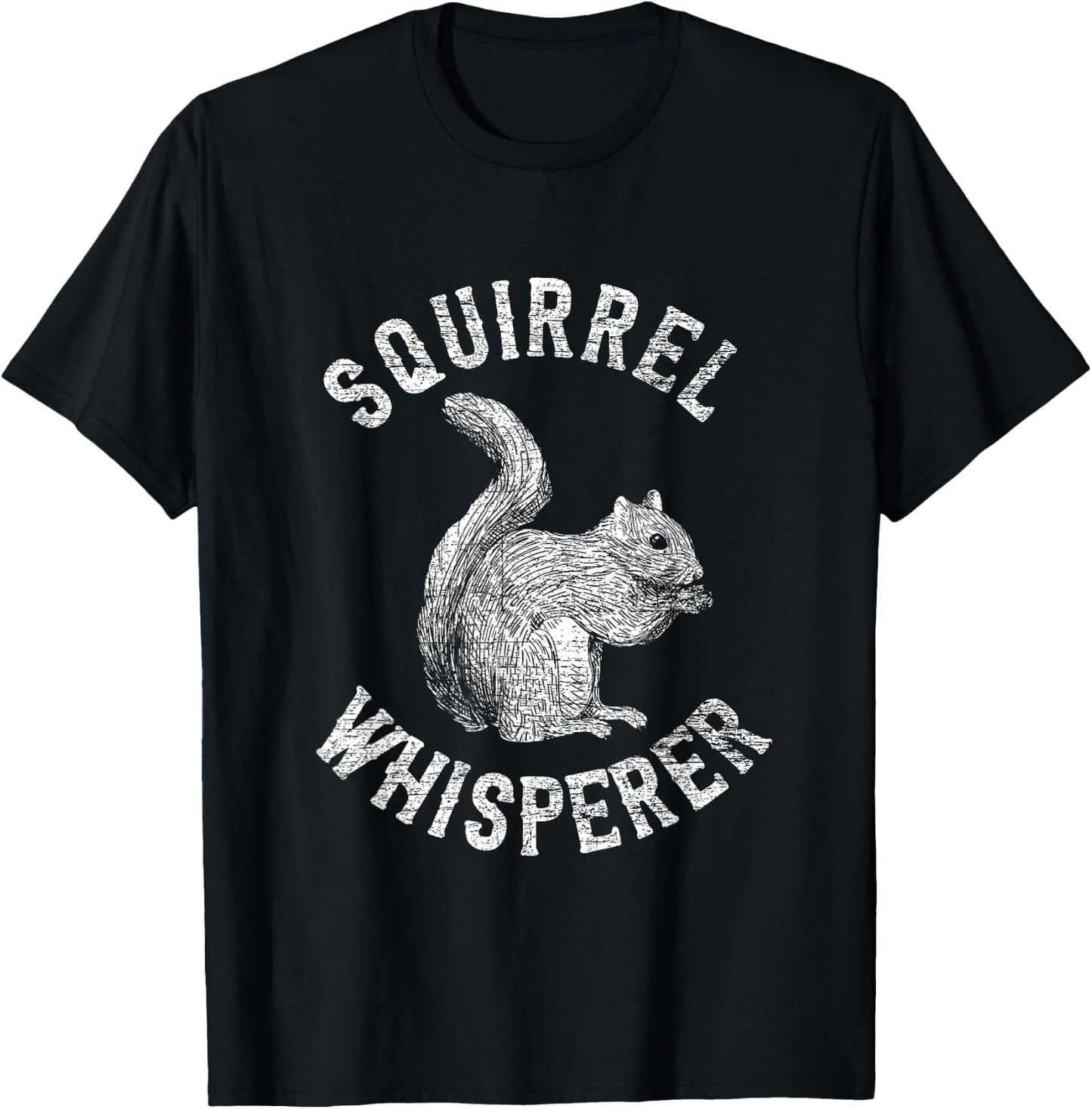 Vintage Squirrel Lover Gifts Squirrel Whisperer T-Shirt - T-Shirt | Black