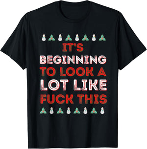 Start looking Fuck This Funny Anti-Christmas T-Shirt - T-Shirt | Black