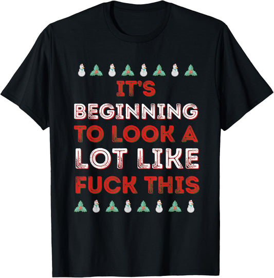 Start looking Fuck This Funny Anti-Christmas T-Shirt - T-Shirt | Black