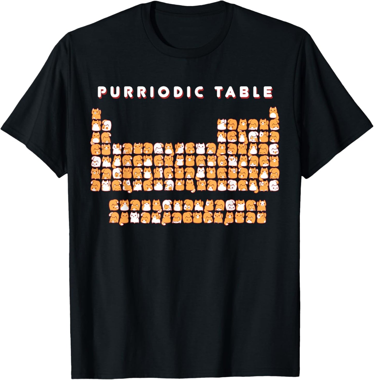 purriodic table cat funny Women Girls Kids T-Shirt - T-Shirt | Black