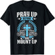 Christian Biker Pray Up Before You Mount Up Faith T-Shirt - T-Shirt | Black
