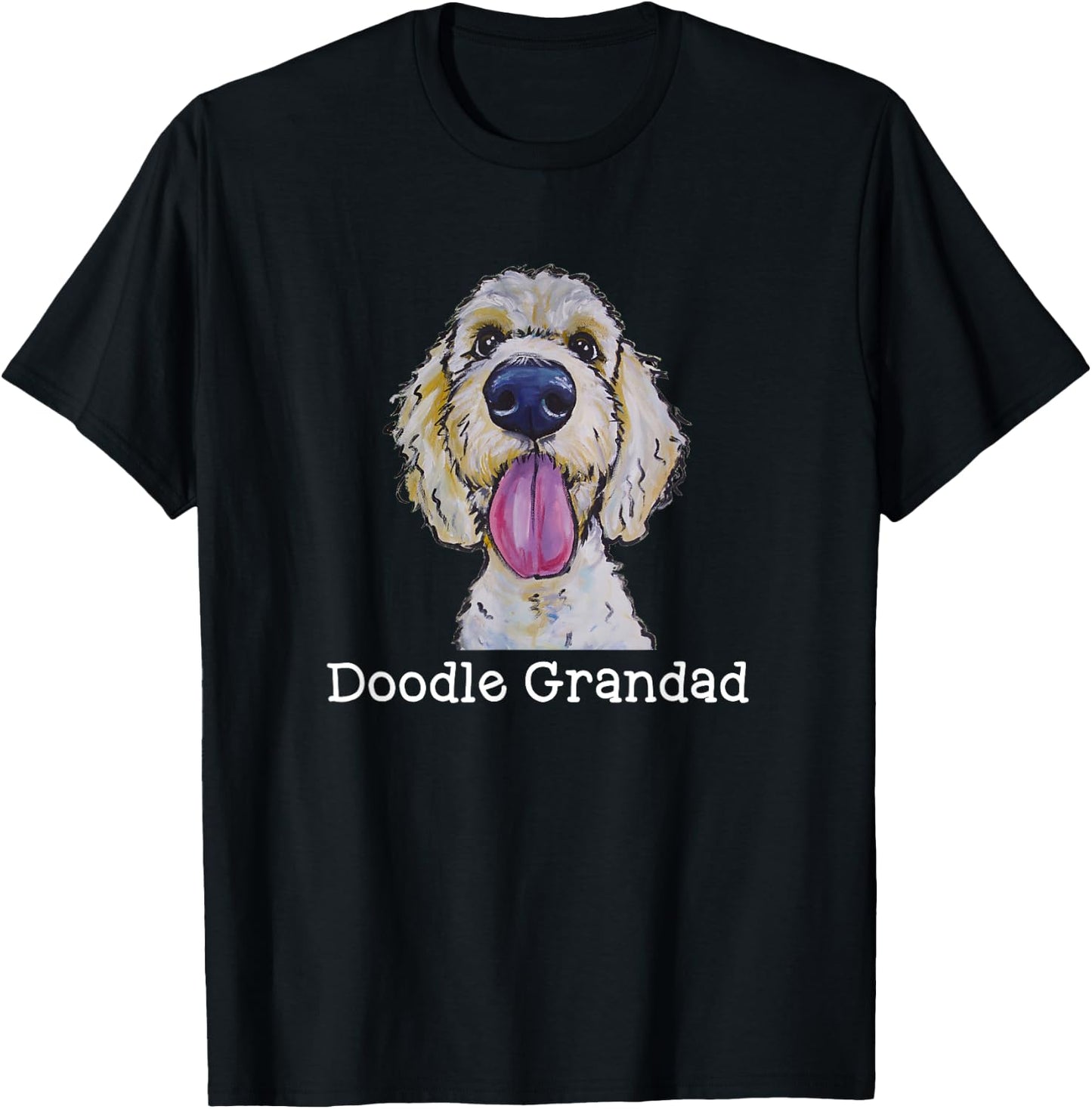 Doodle Grandad Shirt, Golden Doodle Grandpa T-Shirt - T-Shirt | Black