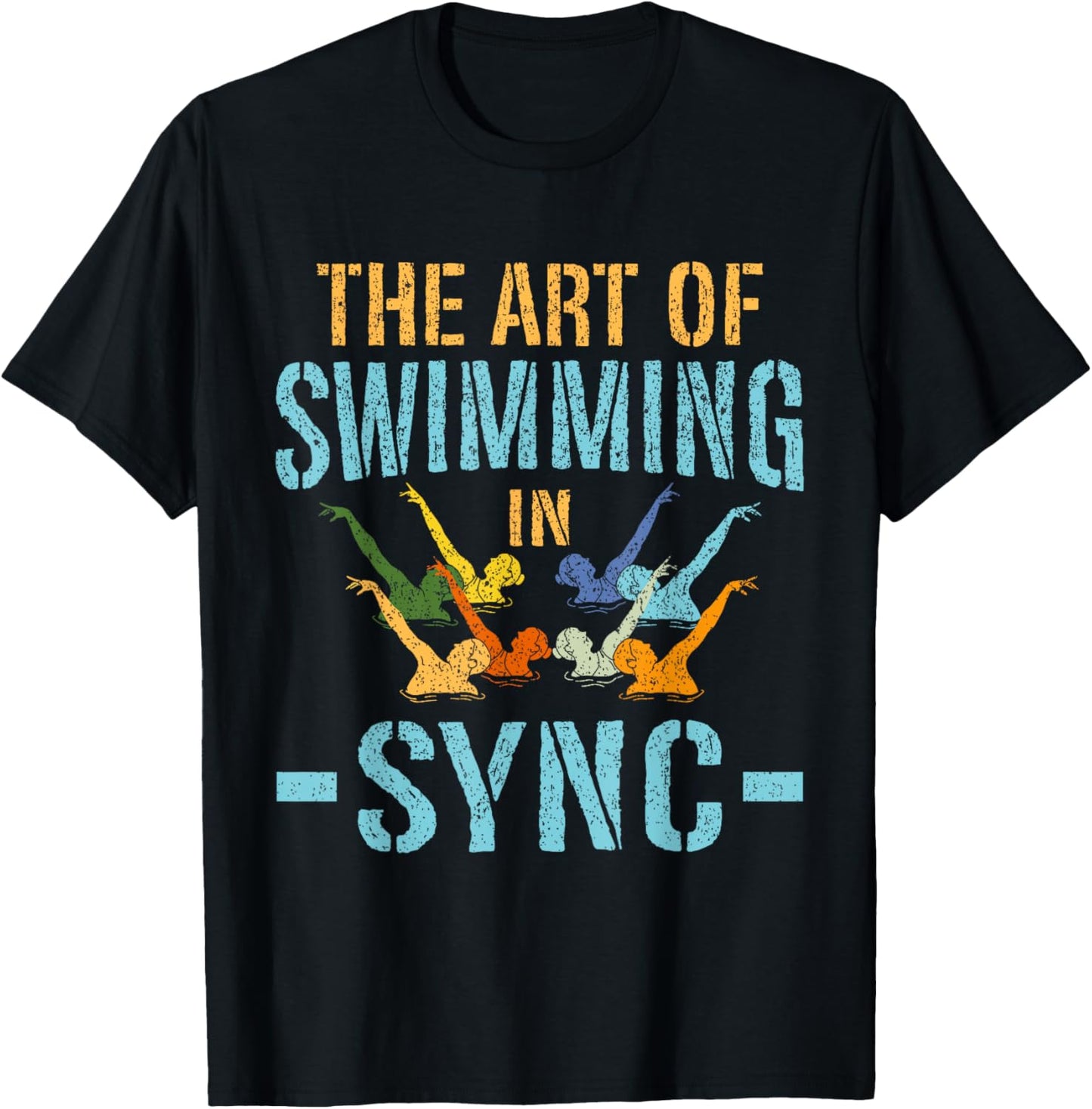 Synchronized Swimming Artistic Synchro Swimming T-Shirt - T-Shirt | Black
