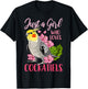 Cockatiel Just A Girl Who Loves Cockatiels T-Shirt - T-Shirt | Black
