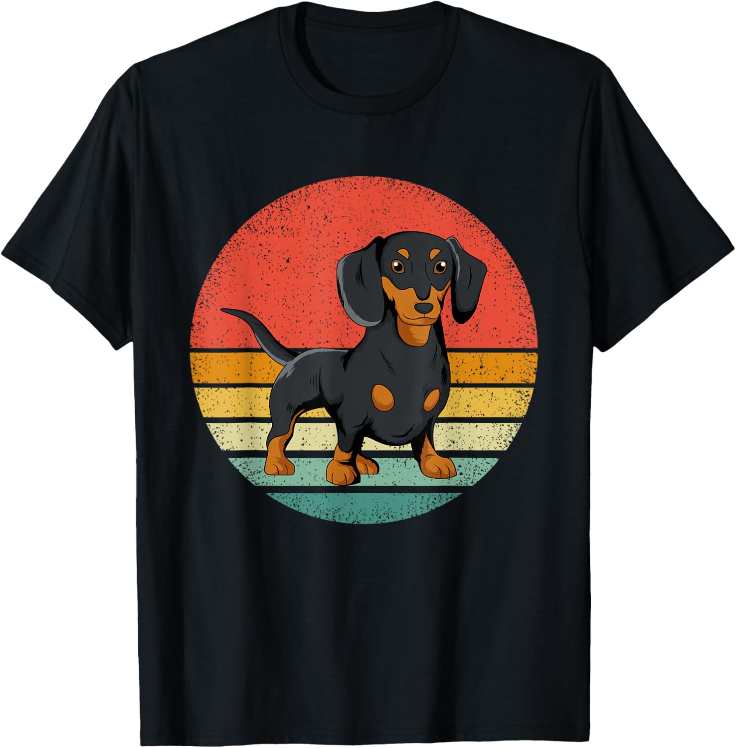 Dachshund Dog Lover Vintage Retro Weiner Dog Gift T-Shirt - T-Shirt | Black