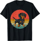 Dachshund Dog Lover Vintage Retro Weiner Dog Gift T-Shirt - T-Shirt | Black