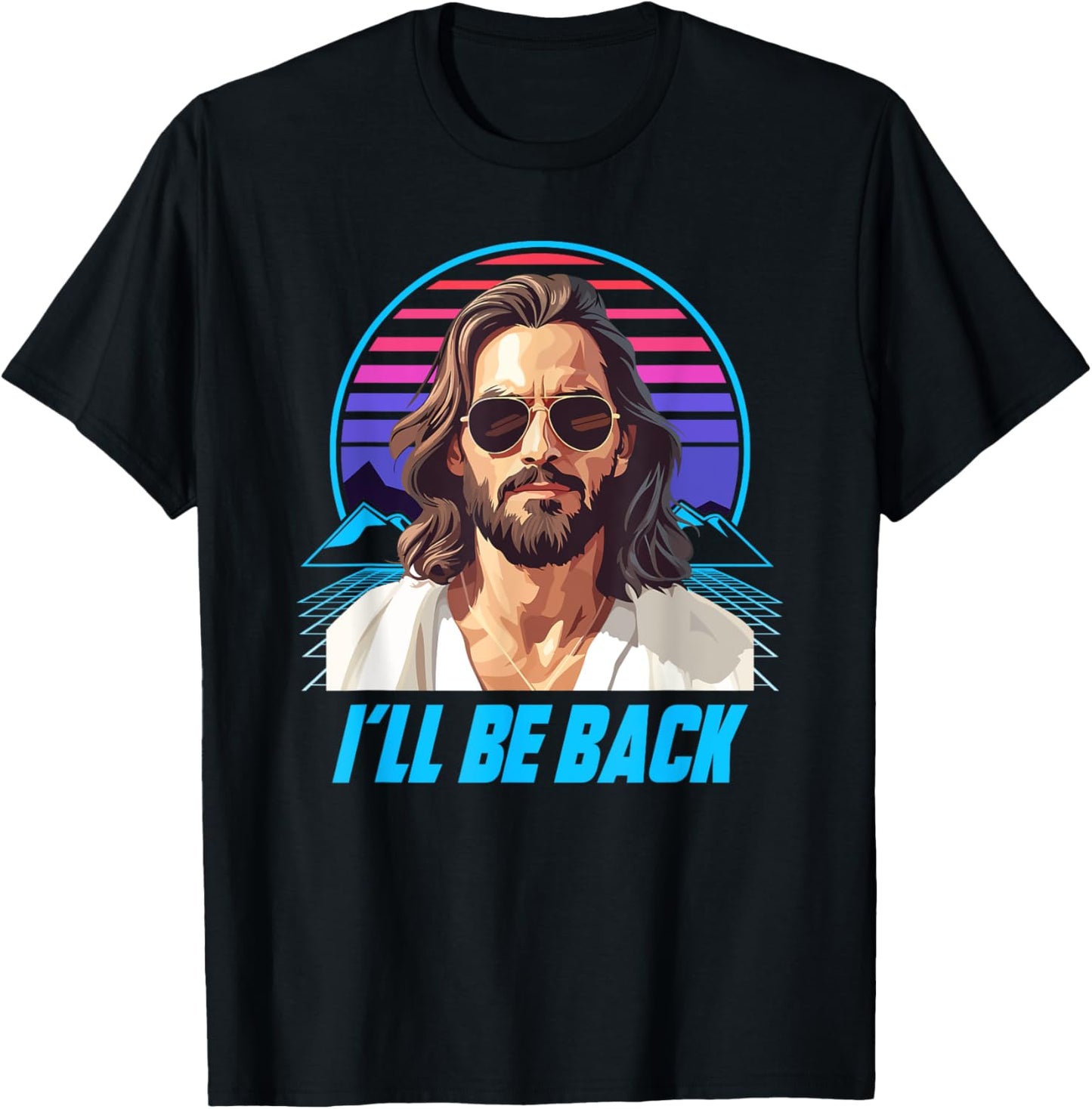 Jesus I´ll Be Back 80s T-Shirt - T-Shirt | Black