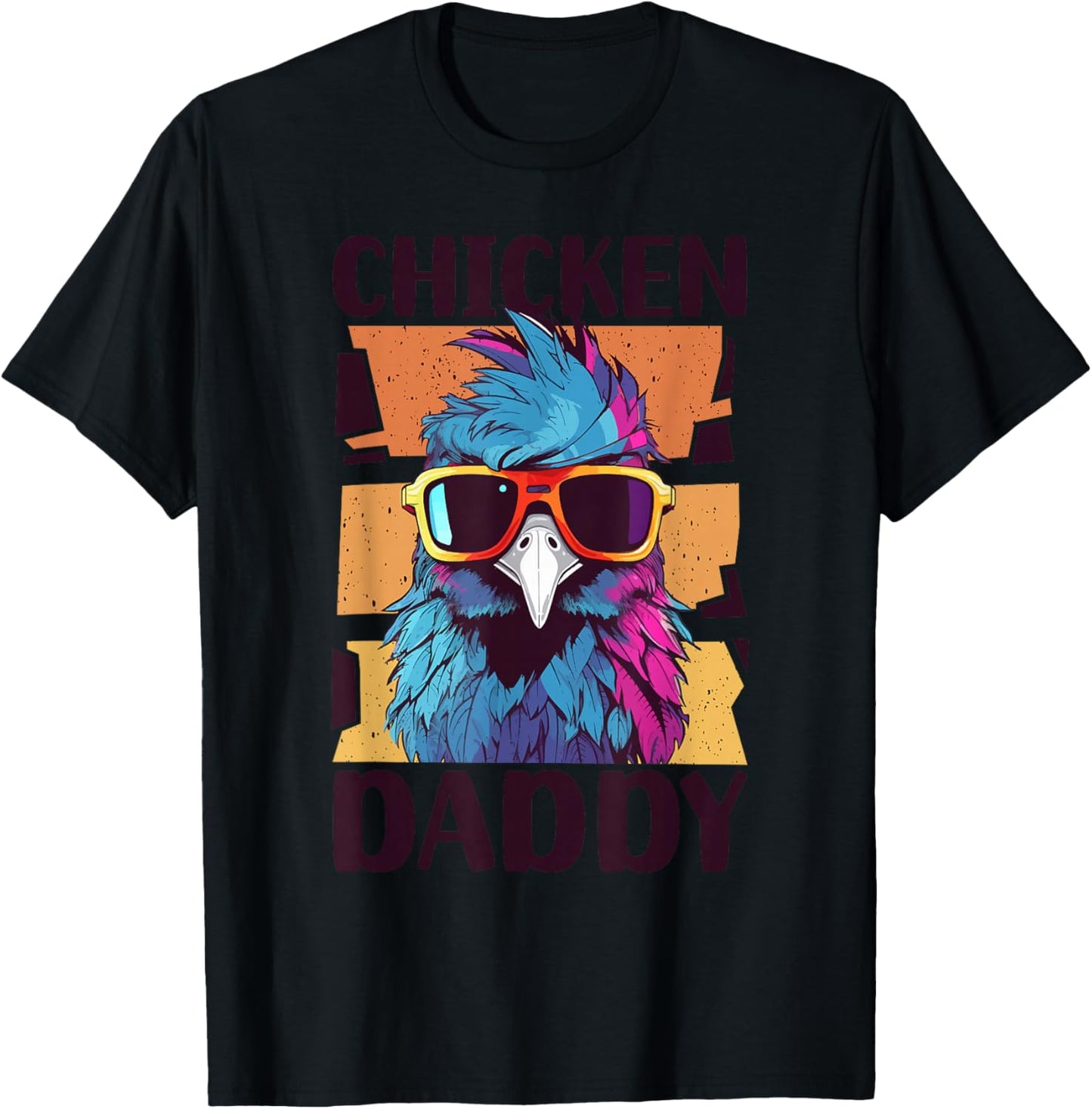 Chicken Daddy - a fun design for every rooster in the basket T-Shirt - T-Shirt | Black
