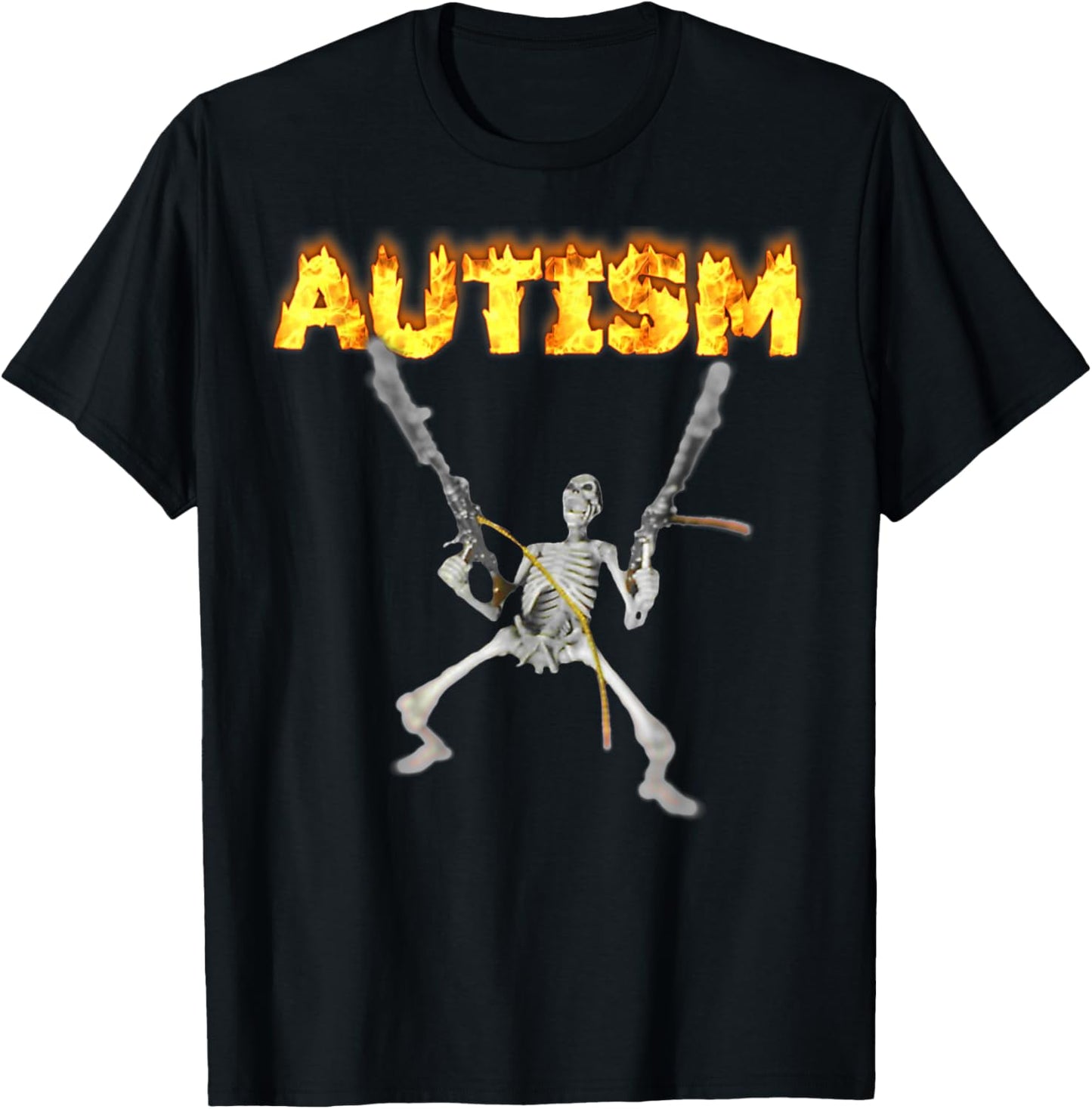 Autism Skeleton Meme T-Shirt - T-Shirt | Black