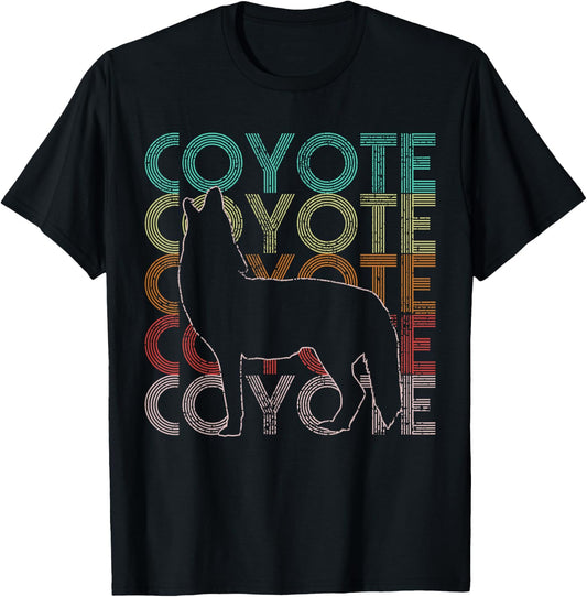 Coyote Retro Vintage T-Shirt - T-Shirt | Black