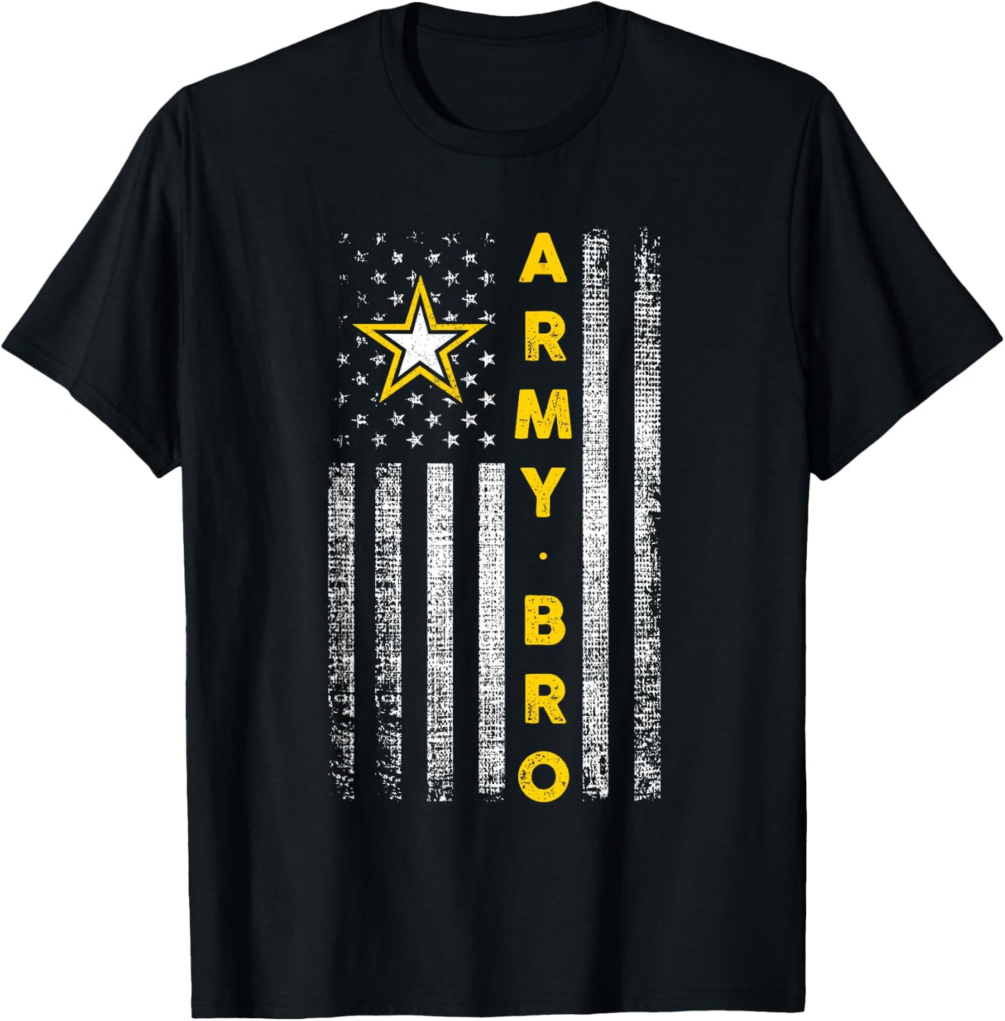 Patriotic Army Brother - United States Flag T-Shirt - T-Shirt | Black