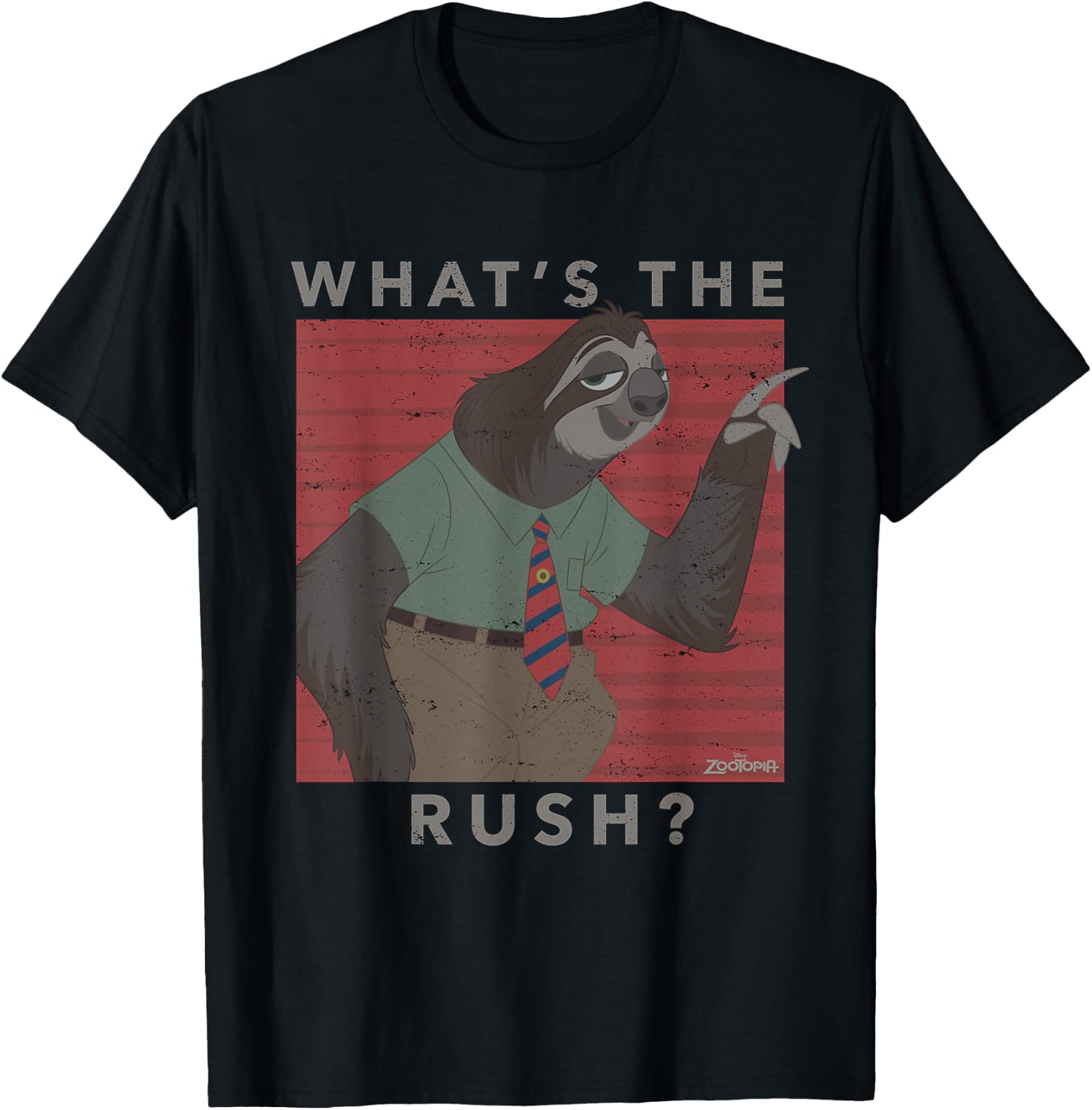 Disney Zootopia Flash What's The Rush Small T-Shirt - T-Shirt | Black
