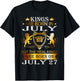 Kings Are Born On July 27th Birthday Bday Men Boy Kid T-Shirt - T-Shirt | Black