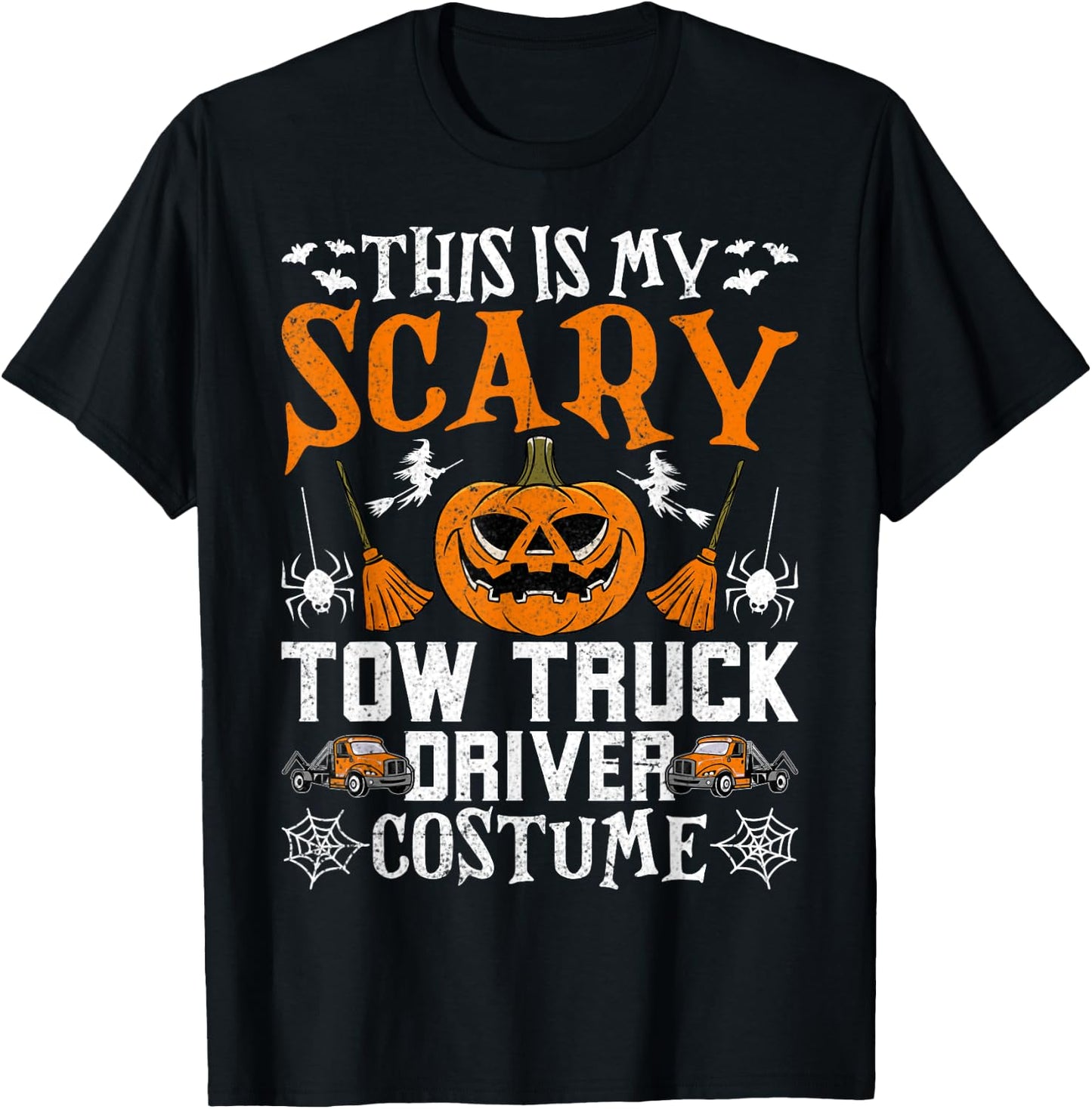 This Is My Scary Tow Truck Towing Driver Costume - Halloween T-Shirt - T-Shirt | Black