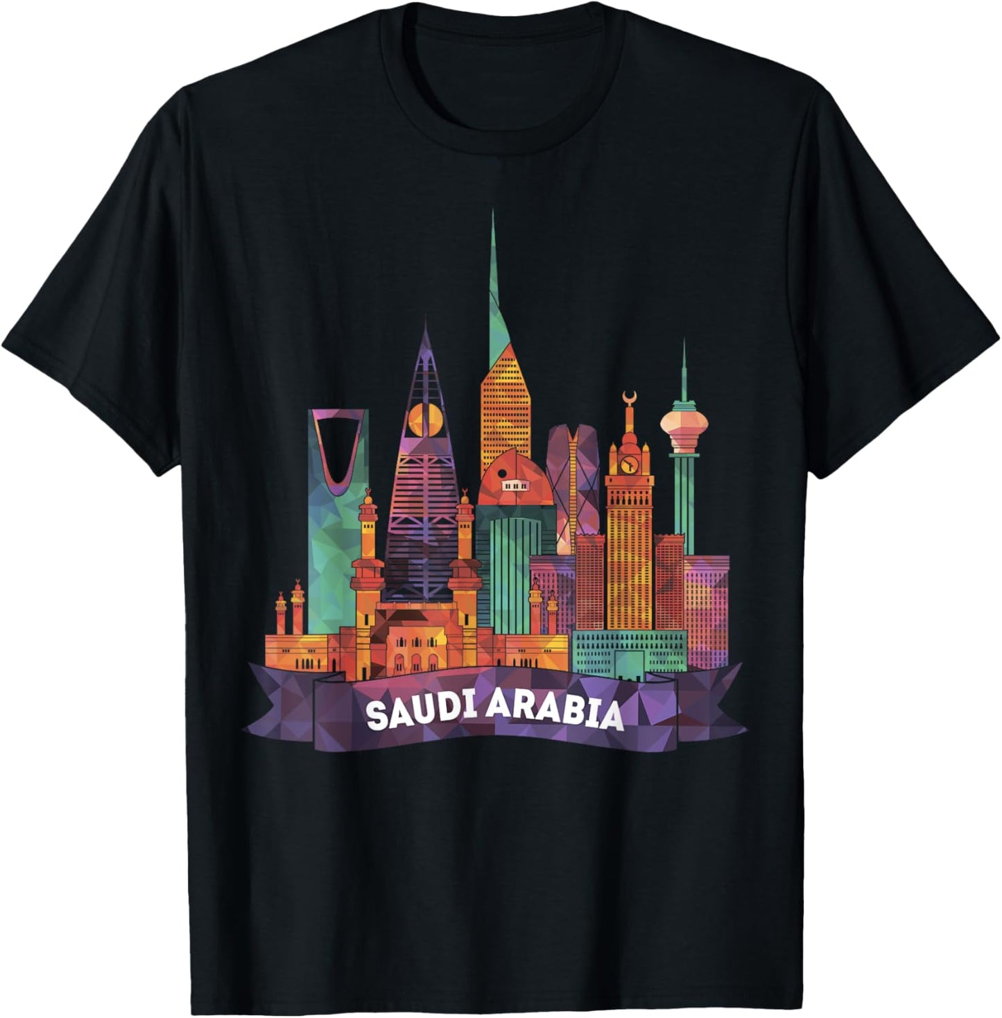 Travel Saudi Arabia Riyadh Jeddah Makkah Madinah Vacation T-Shirt - T-Shirt | Black
