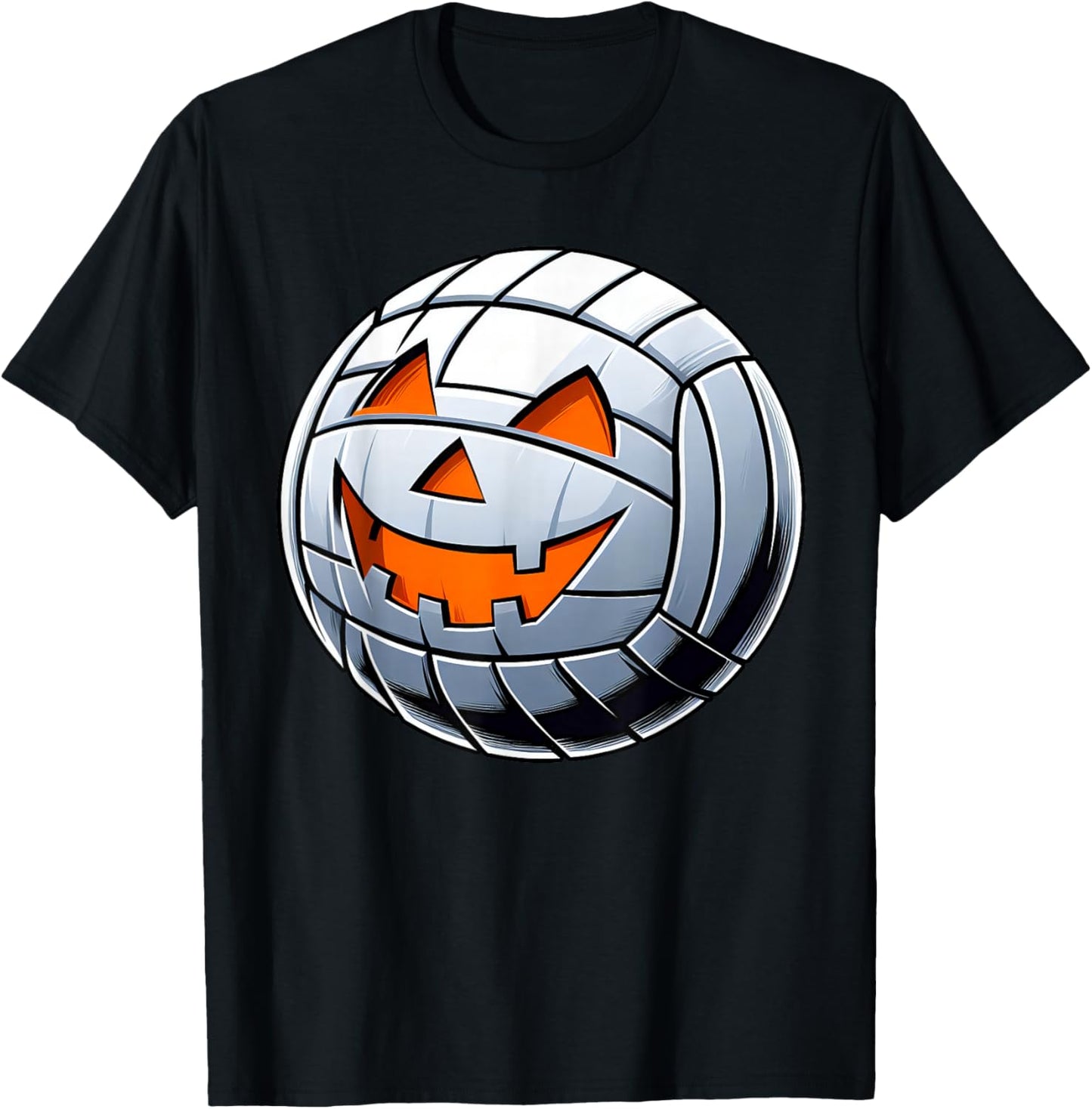 Halloween Jack O Lantern Volleyball Player Coach Pitcher Boy T-Shirt - T-Shirt | Black
