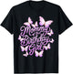 Mommy of The Birthday Girl Butterfly Mom Mama 1st T-Shirt - T-Shirt | Black
