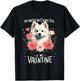 Valentine's Day American Eskimo Dog Valentines T-Shirt - T-Shirt | Black