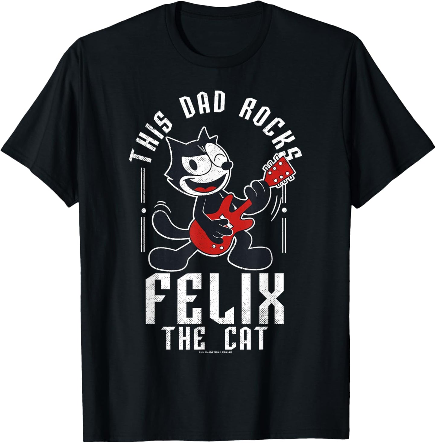 Felix the Cat Father's Day This Dad Rocks Poster T-Shirt - T-Shirt | Black