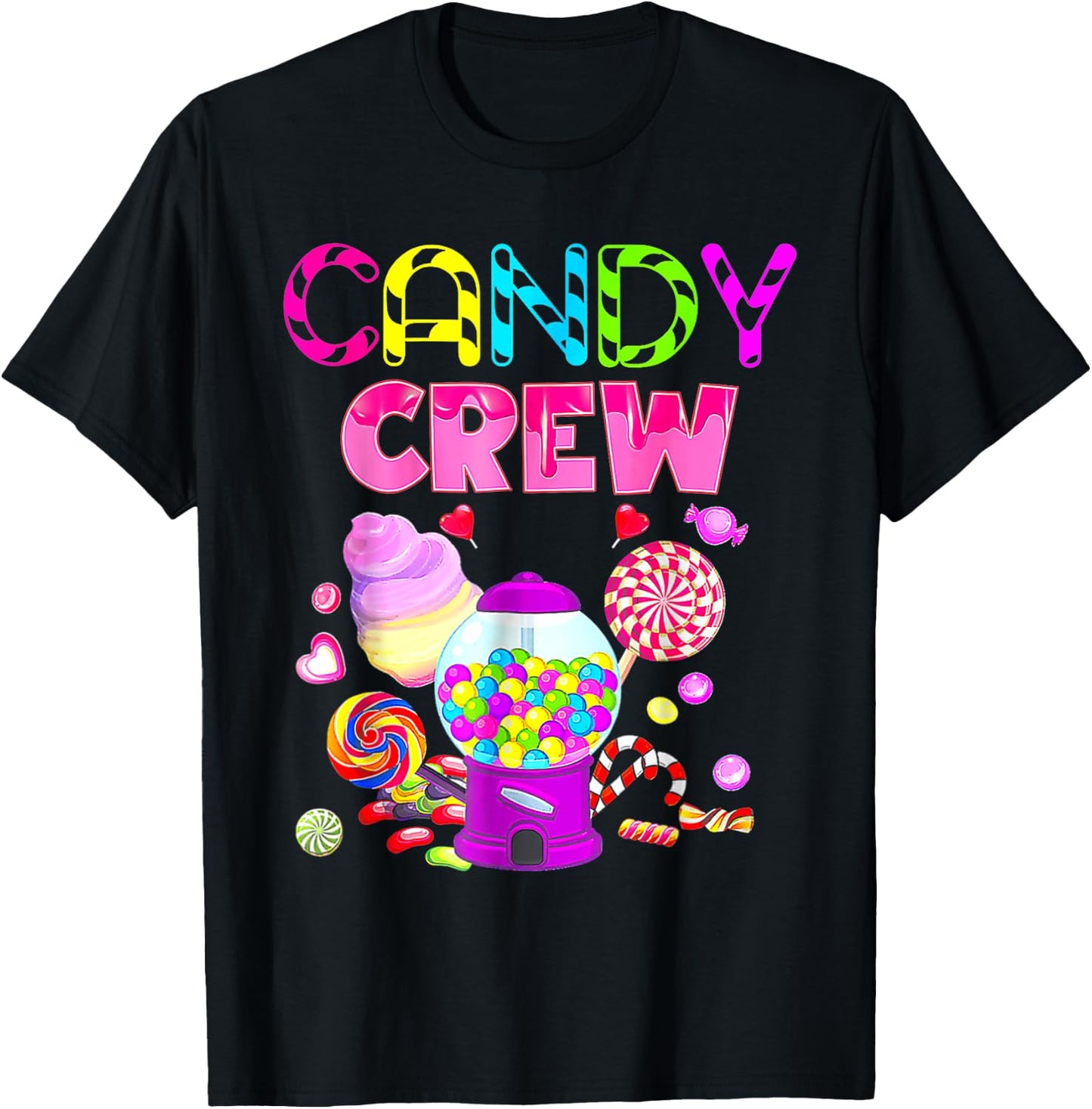 Candy Crew Decorations Sweetie Candy Squad Candy Halloween T-Shirt - T-Shirt | Black