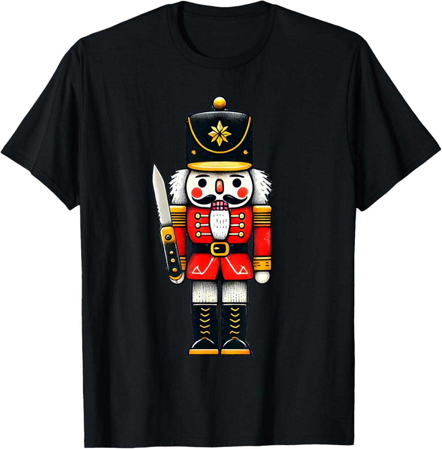 Cute Funny Christmas Happy Holiday Pajama Gift -Adults Winter Black Short Sleeve Small Classic Fit Pajama Shirt Holiday-Themed T-Shirt - T-Shirt | Black