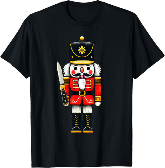 Cute Funny Christmas Happy Holiday Pajama Gift -Adults Winter Black Short Sleeve Small Classic Fit Pajama Shirt Holiday-Themed T-Shirt - T-Shirt | Black