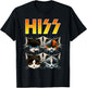 Hiss Funny Cats Rockin Outfit Apparel Design Rock Music Cat T-Shirt - T-Shirt | Black