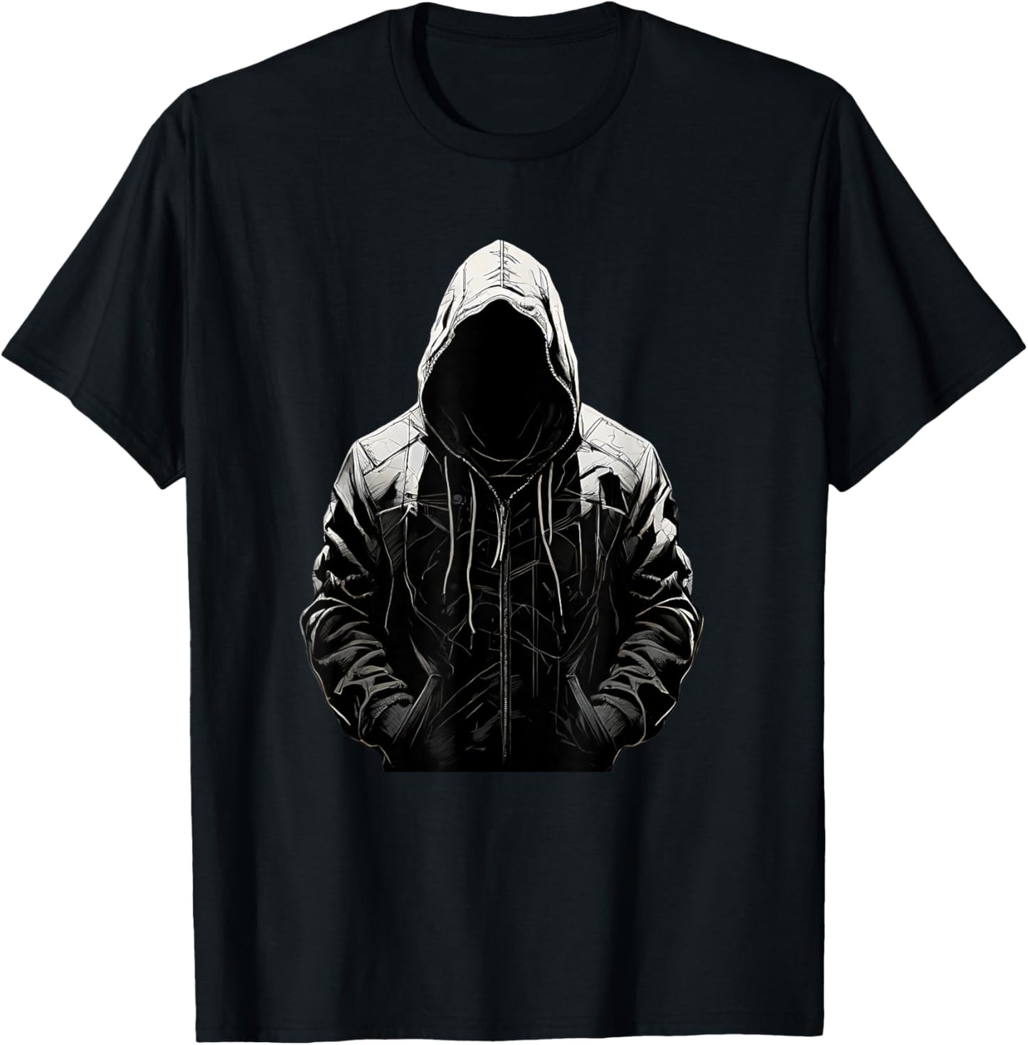 Hip Hop Rapper Graphic Black T Shirt Streetwear Men T-Shirt - T-Shirt | Black