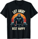 Lift Angry Rest Happy Funny Powerlifting Powerlifter Gym T-Shirt - T-Shirt | Black