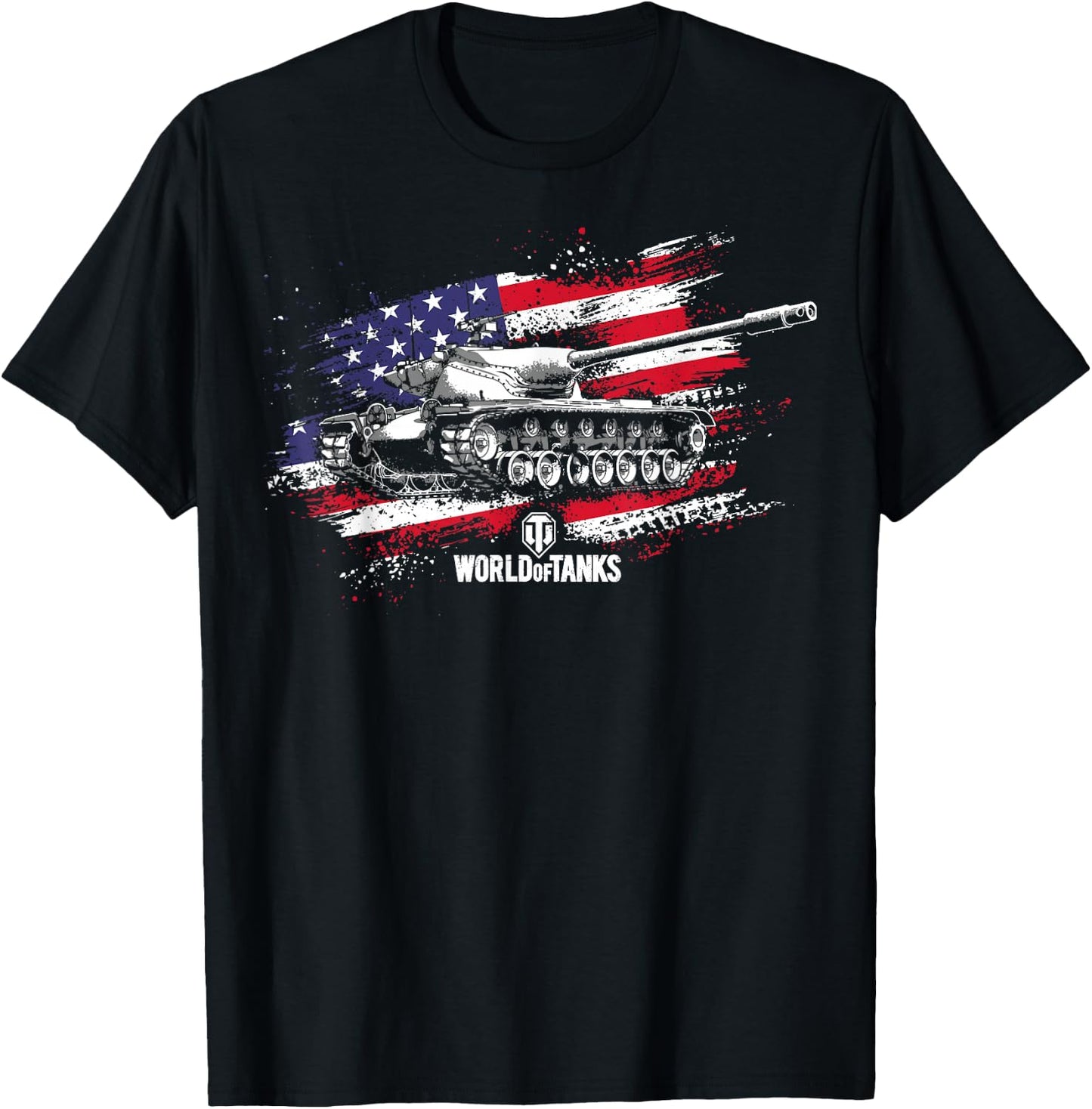 World of Tanks Red, White, and Blue...and a T57 Heavy Tank! T-Shirt - T-Shirt | Black