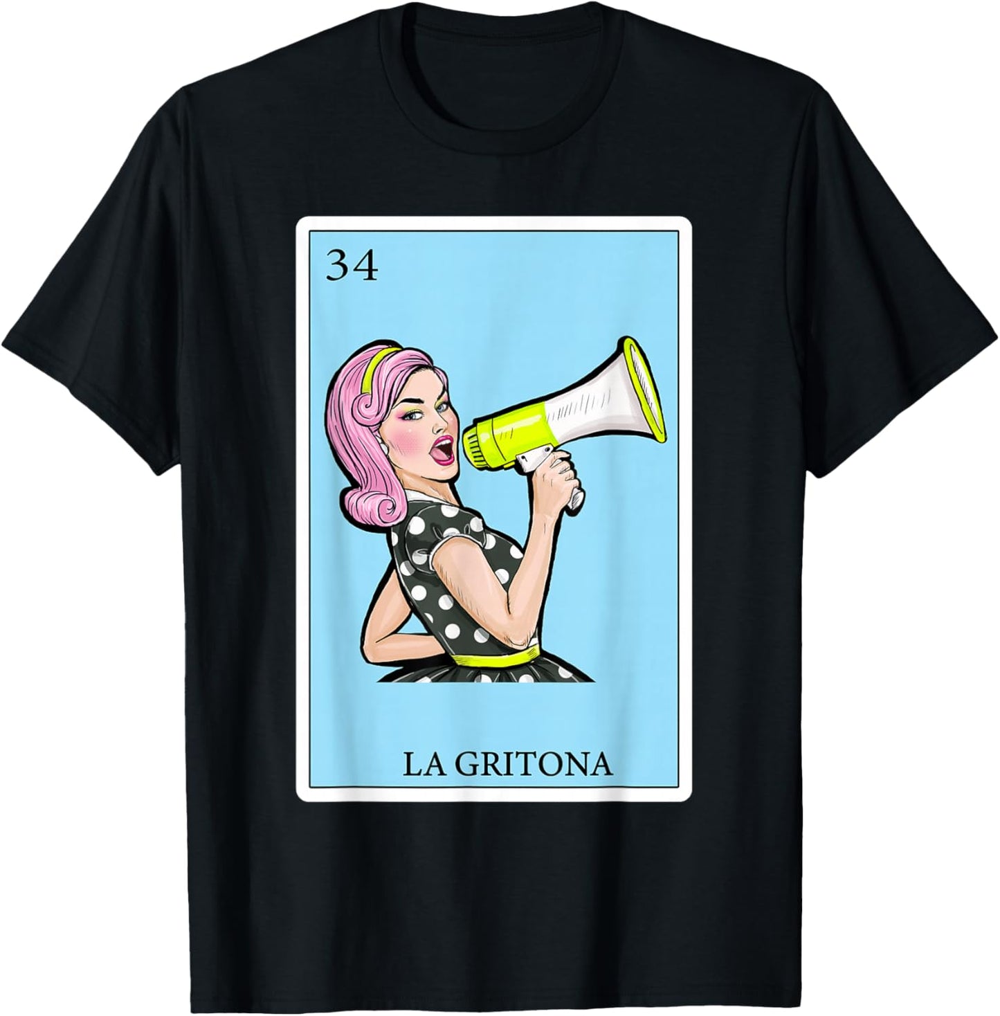 La Gritona Gifts Spanish-Mexican Bingo Card Latinas T-Shirt - T-Shirt | Black