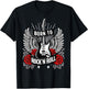 Born To Rock Lets Rock Vintage-Retro-Rock&Roll-Rockkonzert T-Shirt - T-Shirt | Black