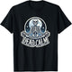 Meditating Skeleton Yoga Moon Halloween Dead Calm Goth T-Shirt - T-Shirt | Black
