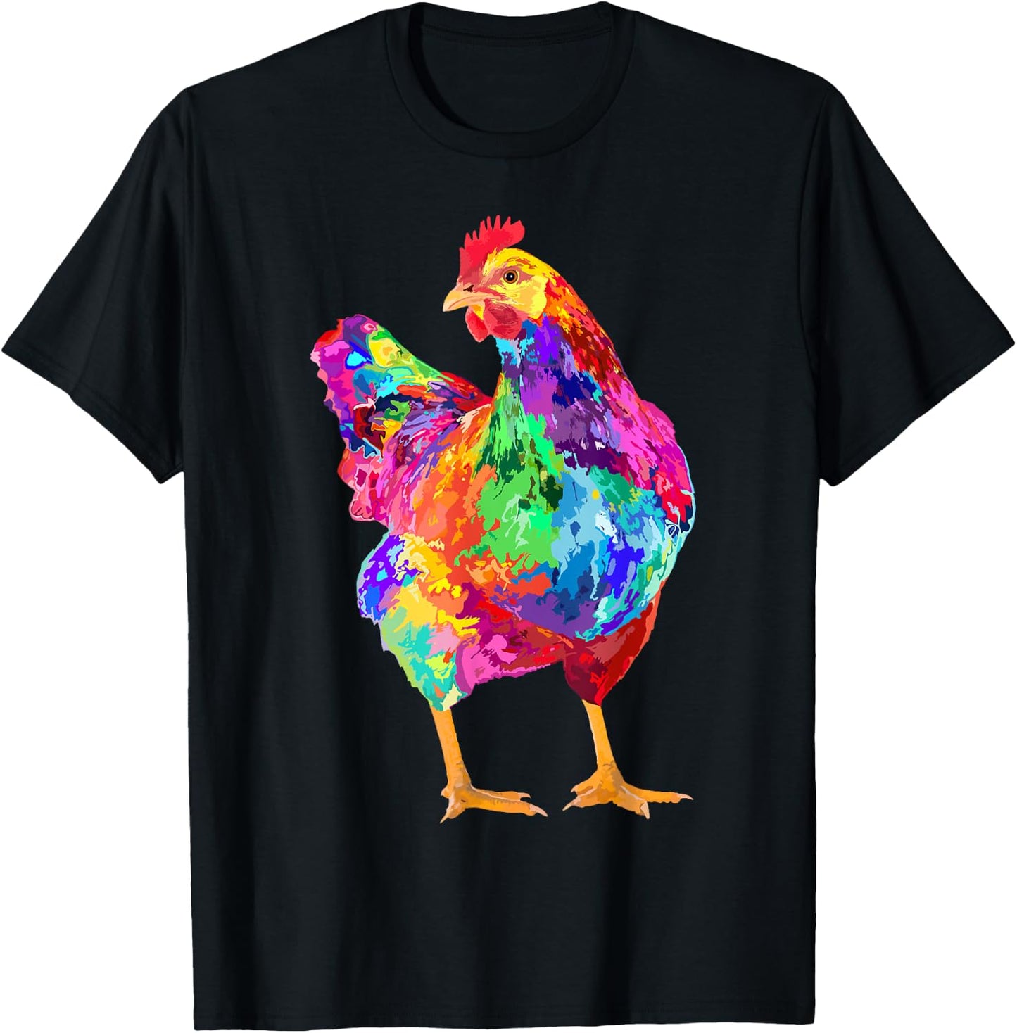 Chicken Lover Gifts Chicken Colorful Cool Hen T-Shirt - T-Shirt | Black