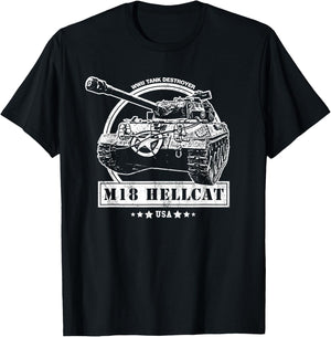 M18 Hellcat WW2 Tank Men Women Girls Kids T-Shirt - T-Shirt | Black