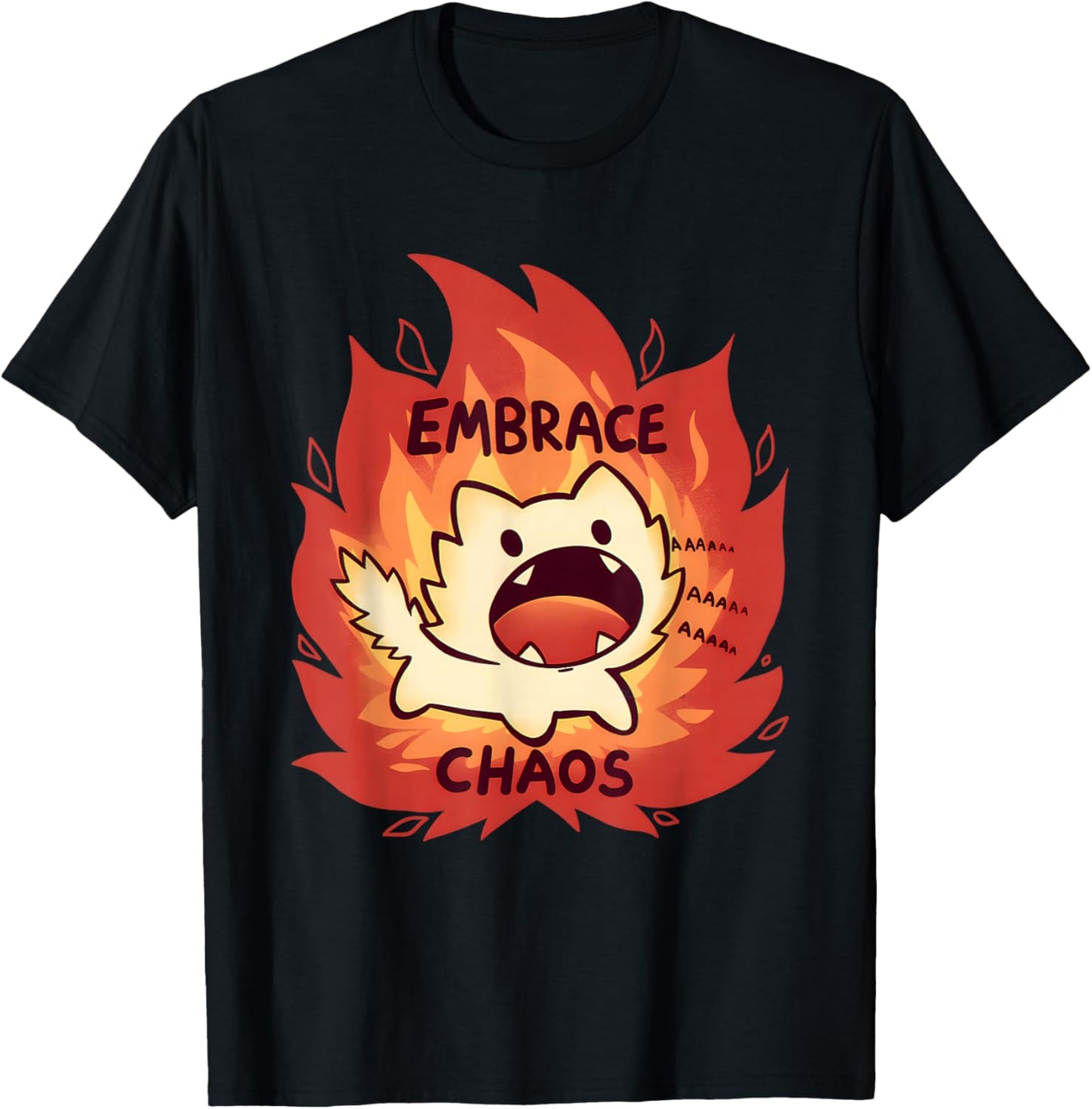 Fire Embrace Chaos T-Shirt - T-Shirt | Black