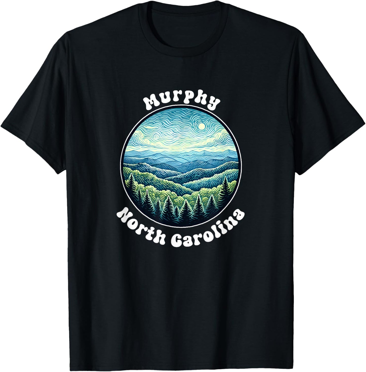Murphy North Carolina Mountains Forest Vacation Souvenir T-Shirt - T-Shirt | Black