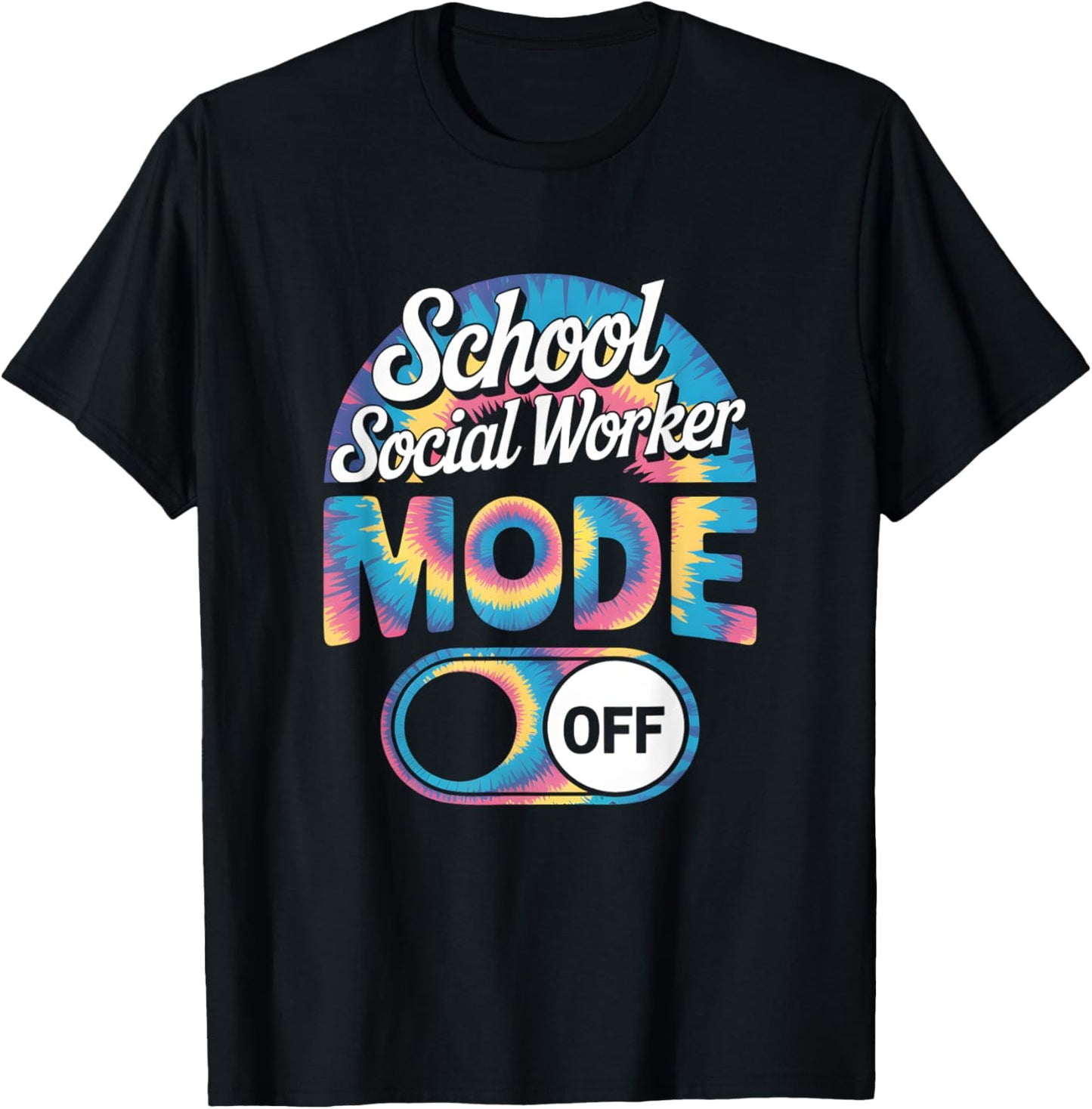 Tie Dye Last Day of School Social Worker Appreciation T-Shirt - T-Shirt | Black