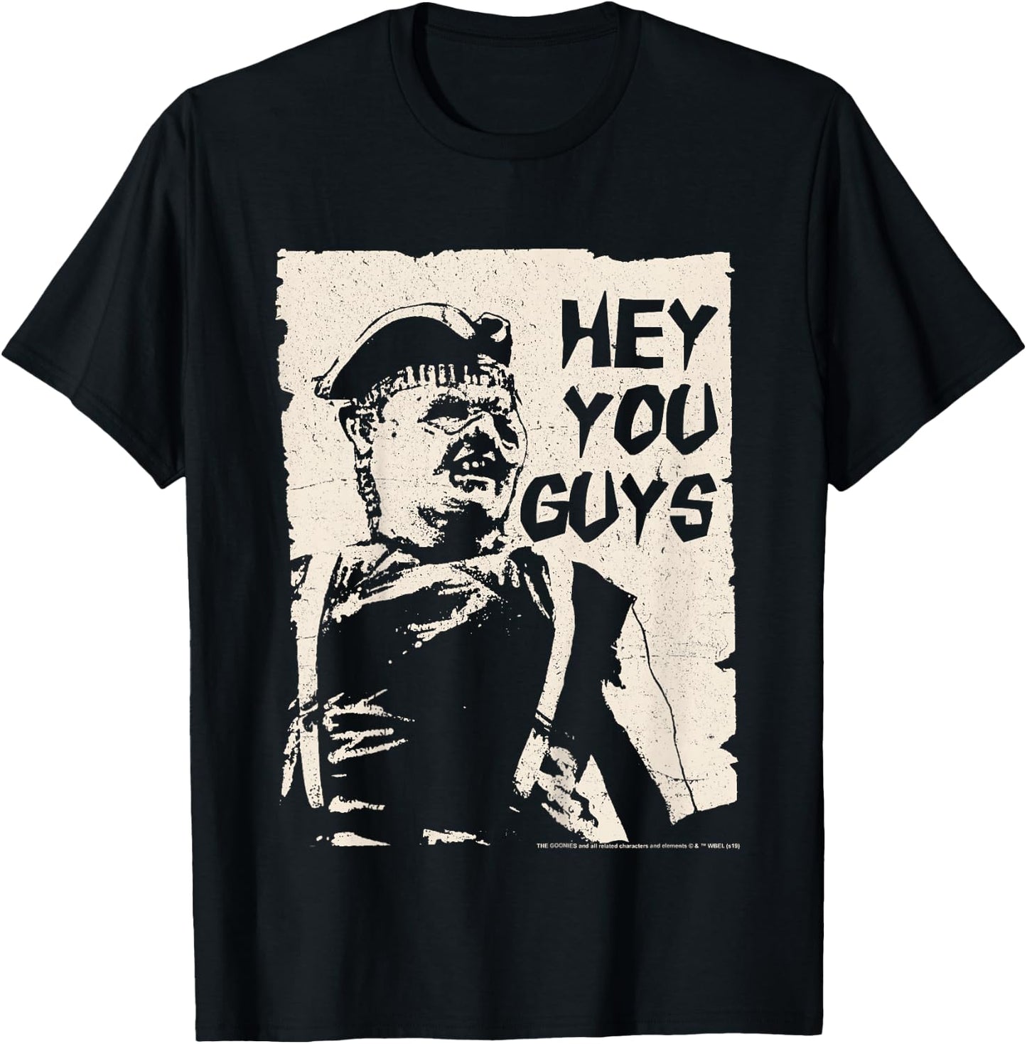 Kids The Goonies Sloth Hey You Guys Cut Out Portrait T-Shirt - T-Shirt | Black