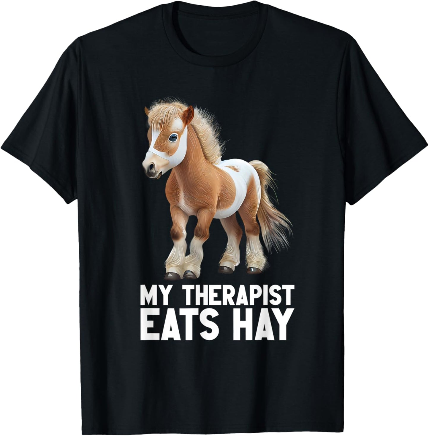 Miniature Horse Mini Horse Pet Tiny Horse Lover Pony Tie Dye T-Shirt - T-Shirt | Black