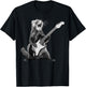 Ferret Playing Guitar Rock and Roll Gifts Women Kid T-Shirt - T-Shirt | Black