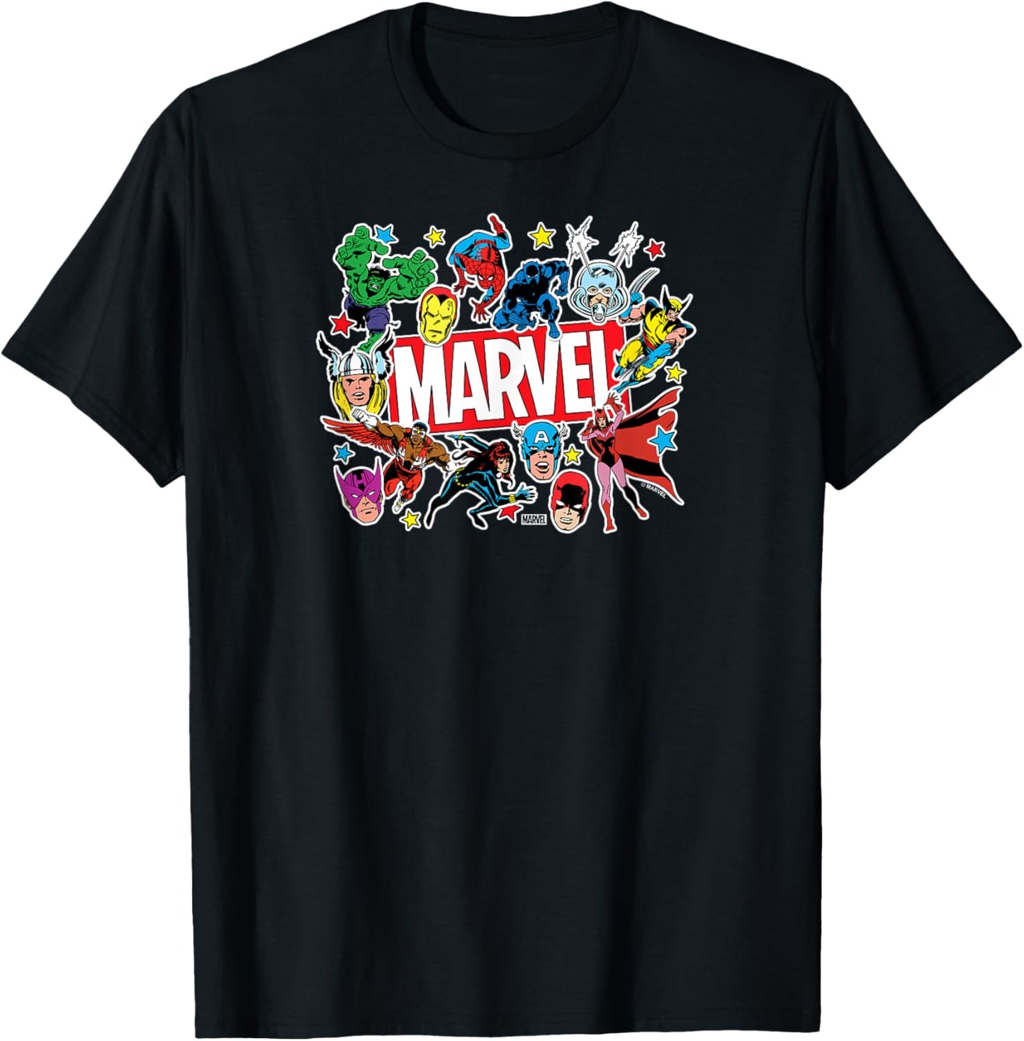 Marvel - Sticker Collage T-Shirt - T-Shirt | Black